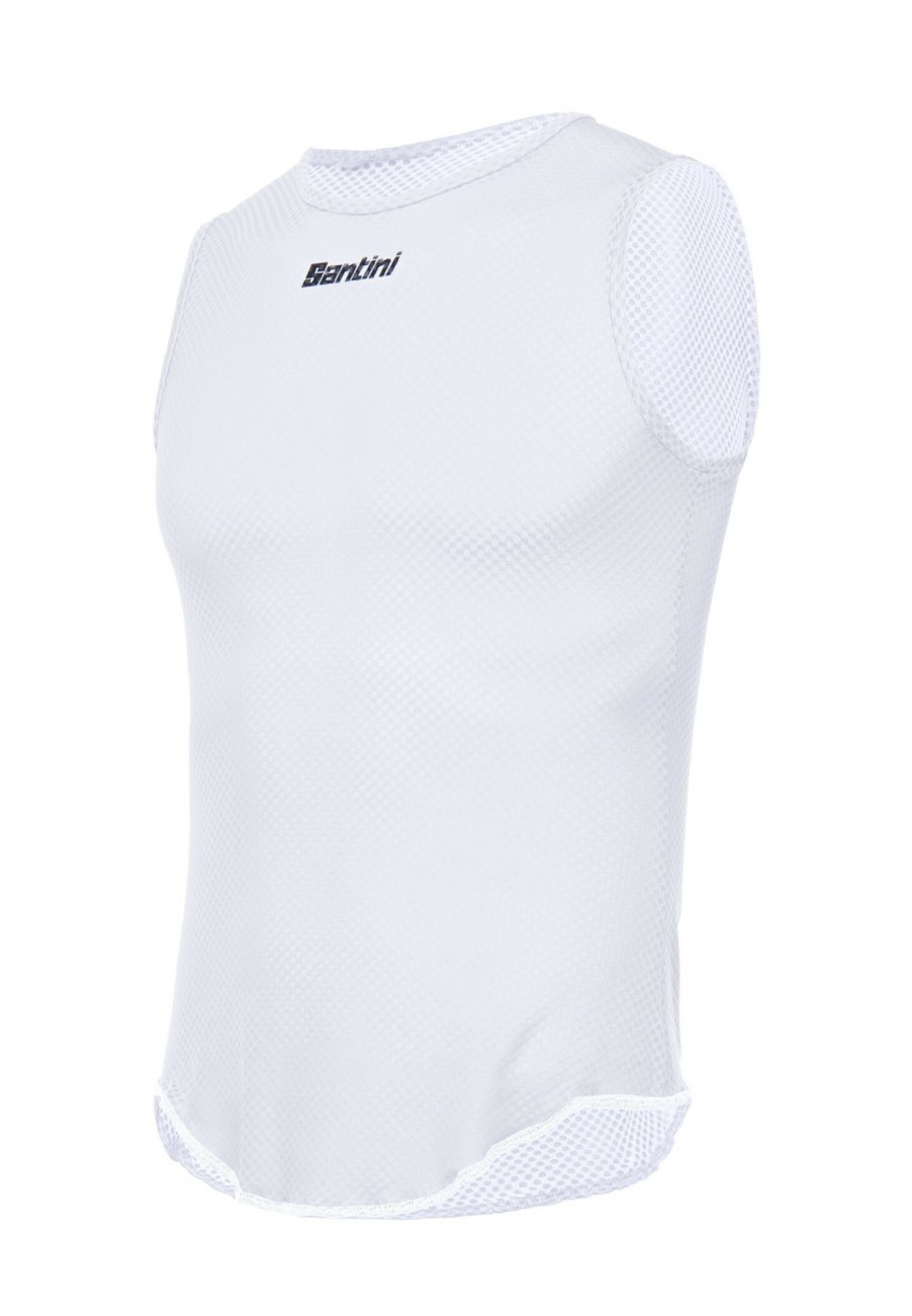 Armellose Shirts | Santini Santini Lieve Tech Base Layer Armellos Herren Weis