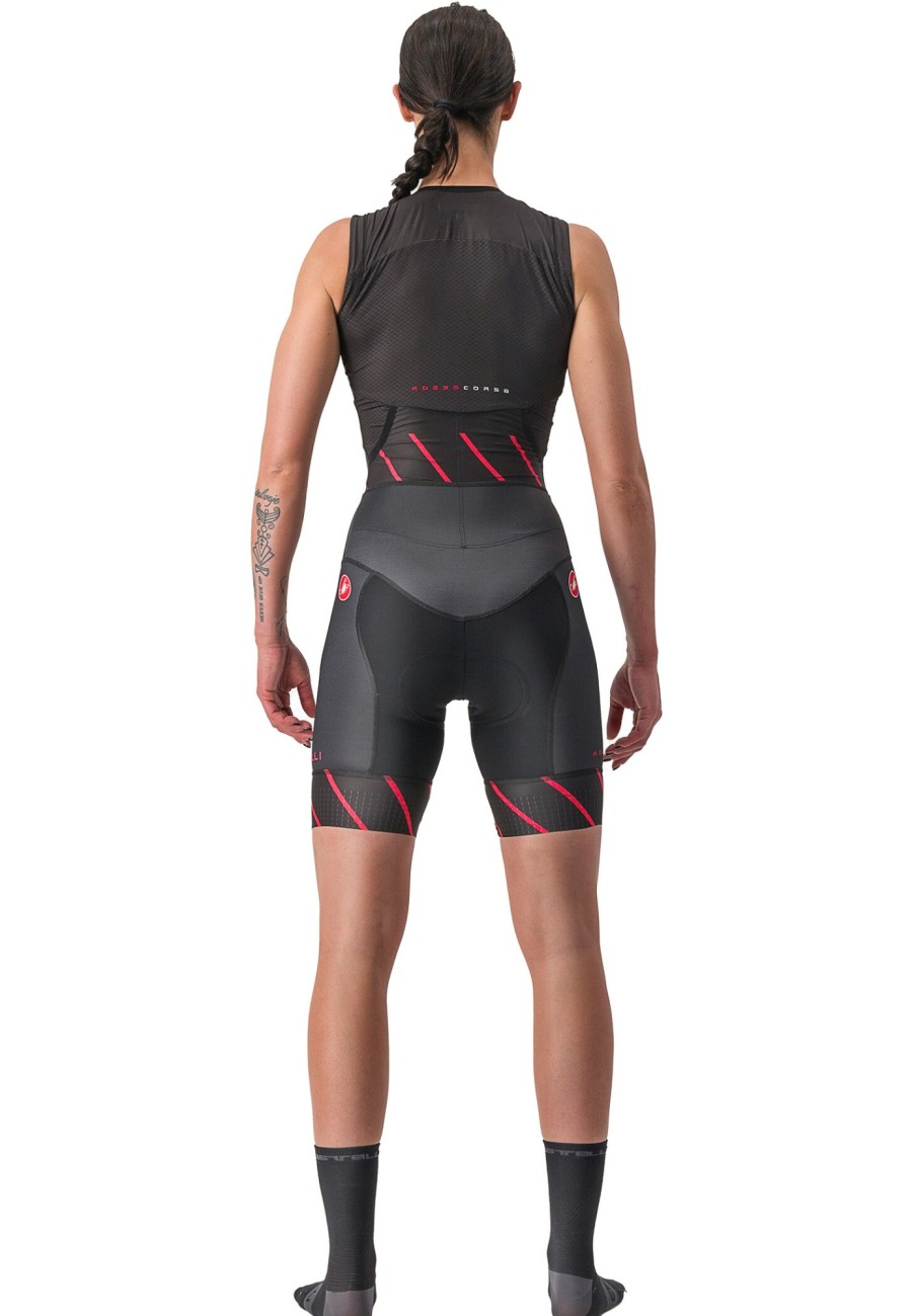 Triathlonanzuge | Castelli Castelli Free Sanremo Armelloser Anzug Damen Schwarz