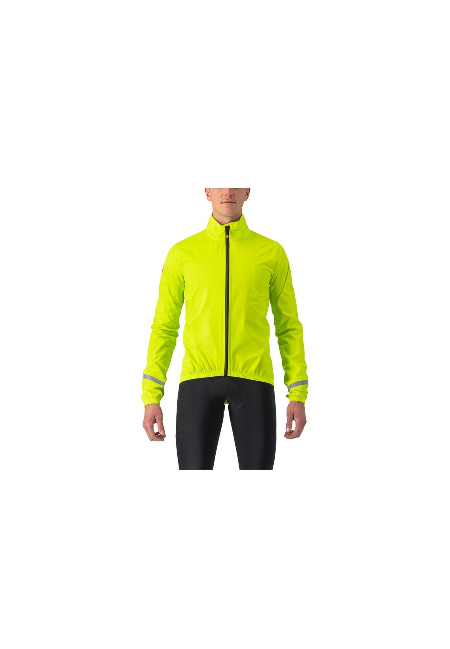 Rennradjacken | Castelli Castelli Emergency 2 Regenjacke Herren Gelb