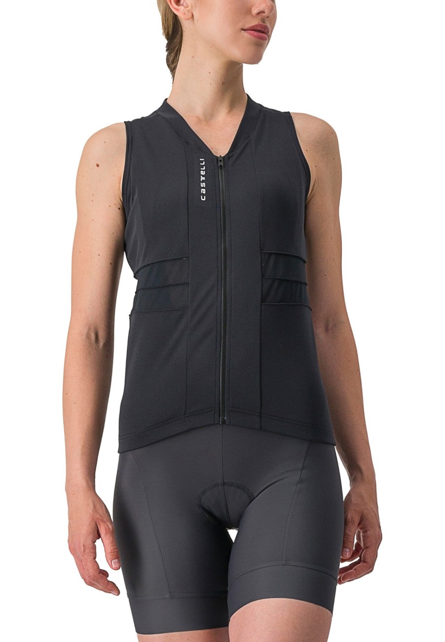 Rennrad Trikots | Castelli Castelli Anima 4 Kurzarm Trikot Damen Schwarz