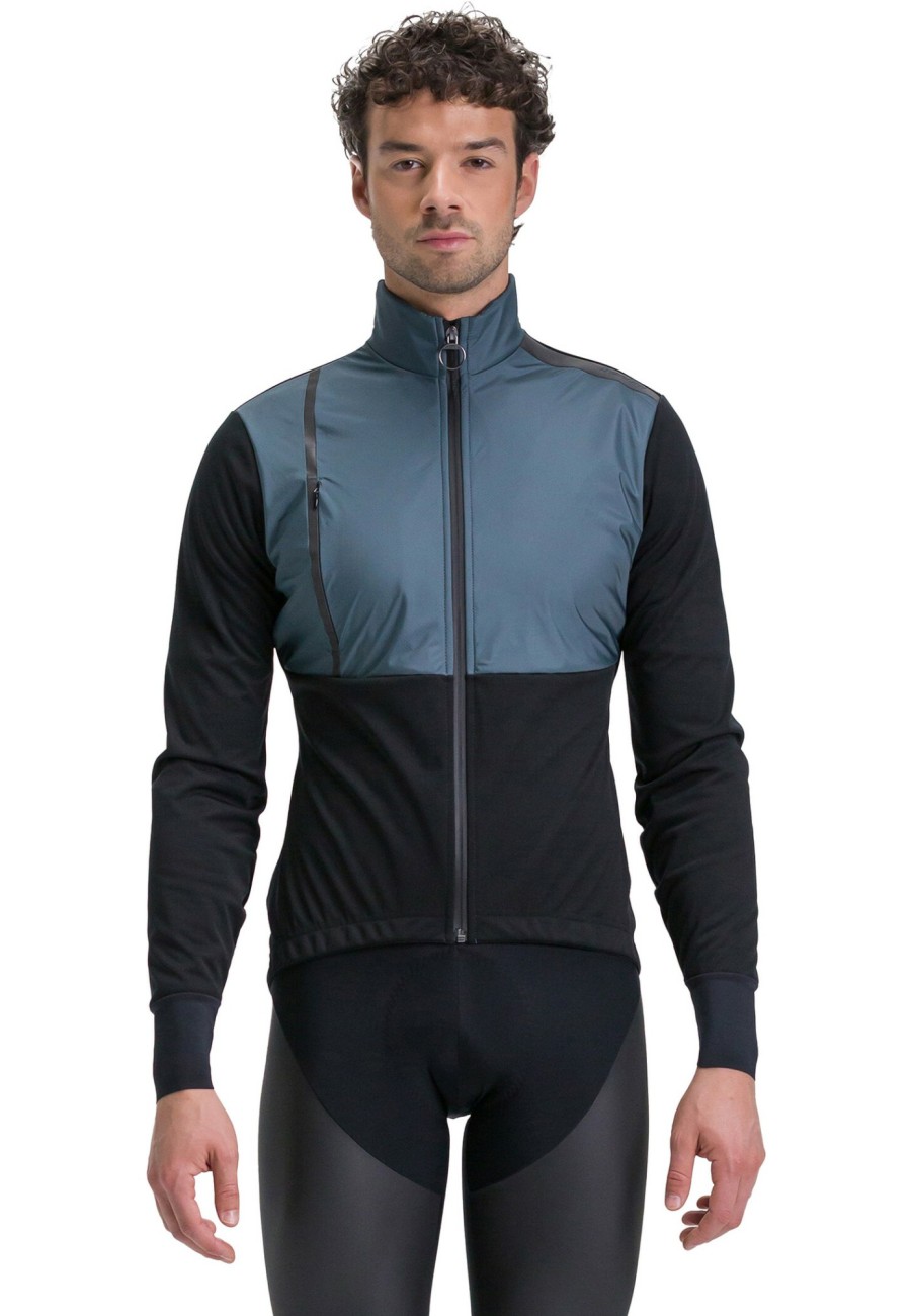 Thermo & Winterjacken | Santini Santini Vega Absolute Jacke Herren Schwarz/Blau