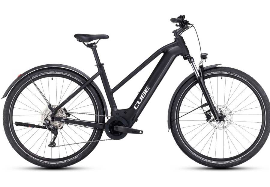 E-Bikes Trekking | Cube Cube Nuride Hybrid Pro 625 Allroad Trapez Schwarz