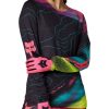 Trikots Langarm | Fox Fox Flexair Lunar Langarm Trikot Damen Schwarz/Bunt