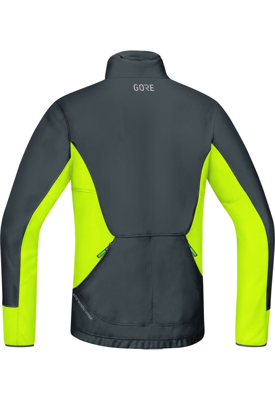 Windjacken | GOREWEAR Gorewear C5 Gore Windstopper Thermo Trail Jacke Herren Gelb/Schwarz