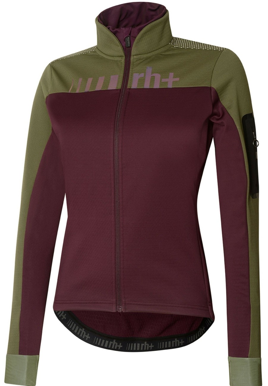 Thermo & Winterjacken | rh+ Rh+ Logo Thermo Jacke Damen Rot/Oliv