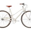 City Damenrader | Creme Creme Caferacer Doppio Trapez 7-Fach Silber