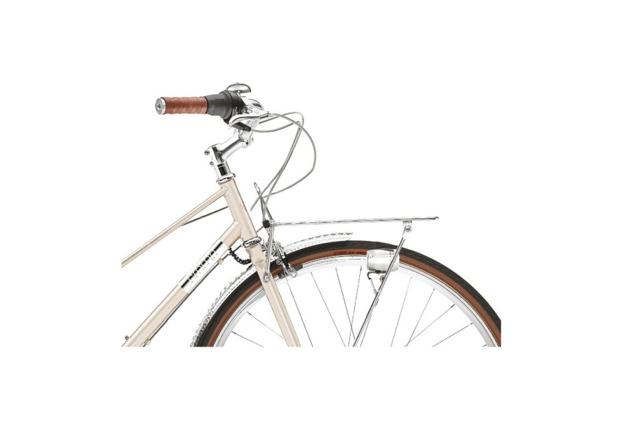 City Damenrader | Creme Creme Caferacer Doppio Trapez 7-Fach Silber