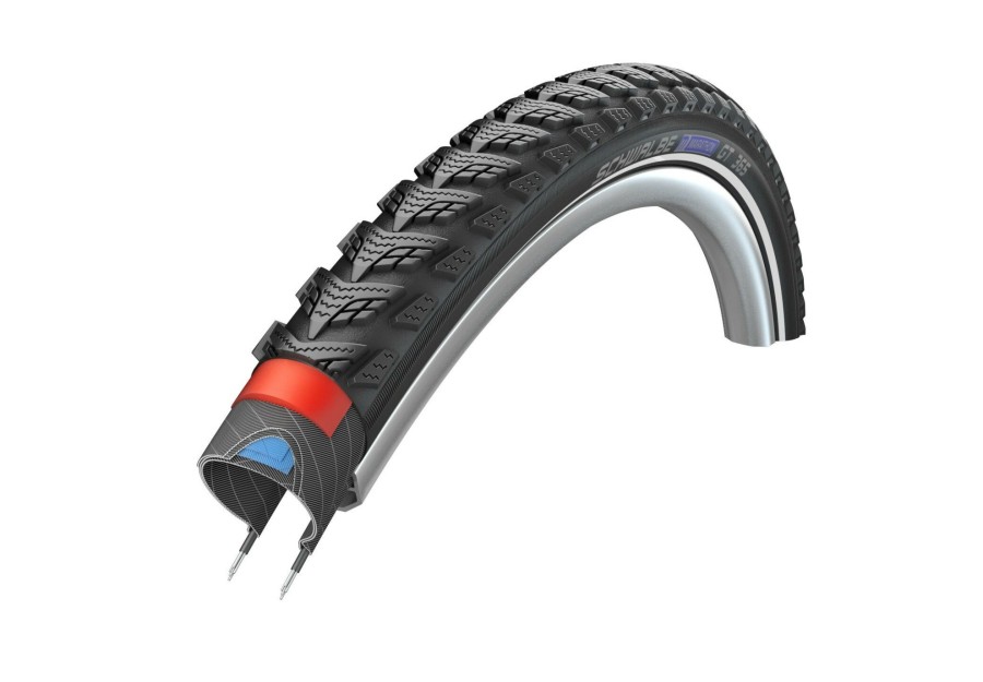 E-Bike Teile | SCHWALBE Schwalbe Marathon Gt 365 Performance Drahtreifen 26X2.15" Dualguard E-50 Reflex Schwarz