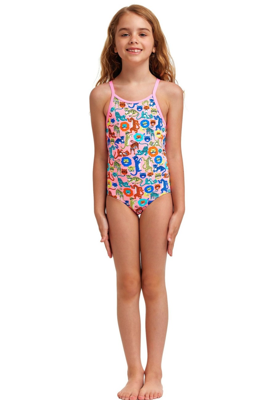 Schwimmbekleidung | Funkita Funkita Printed One Piece Badeanzug Madchen Bunt