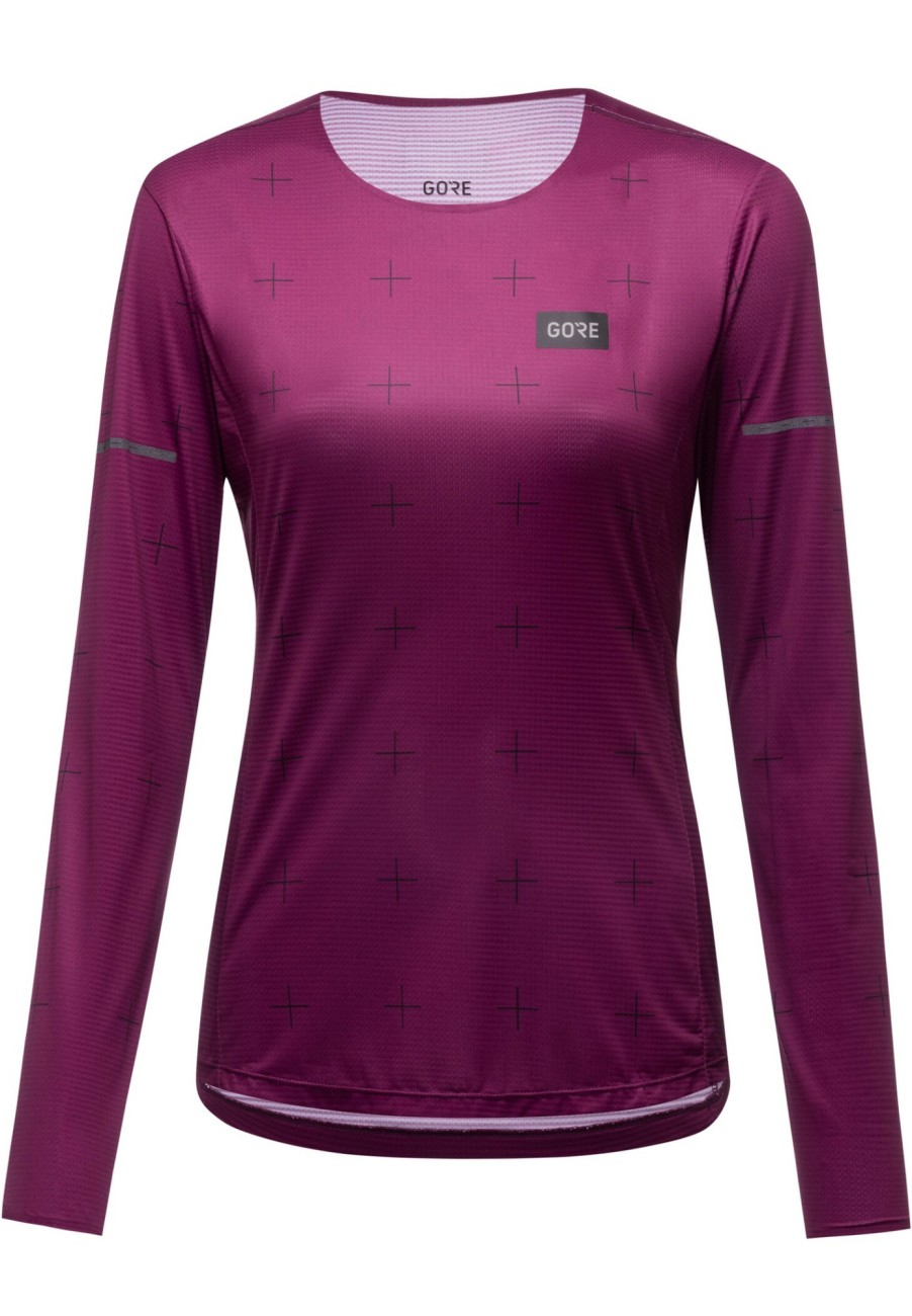 Laufbekleidung | GOREWEAR Gorewear Contest Langarmshirt Damen Lila