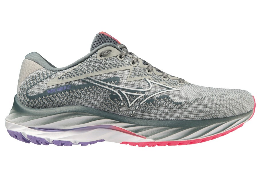 Laufschuhe | Mizuno Mizuno Wave Rider 27 Schuhe Damen Grau