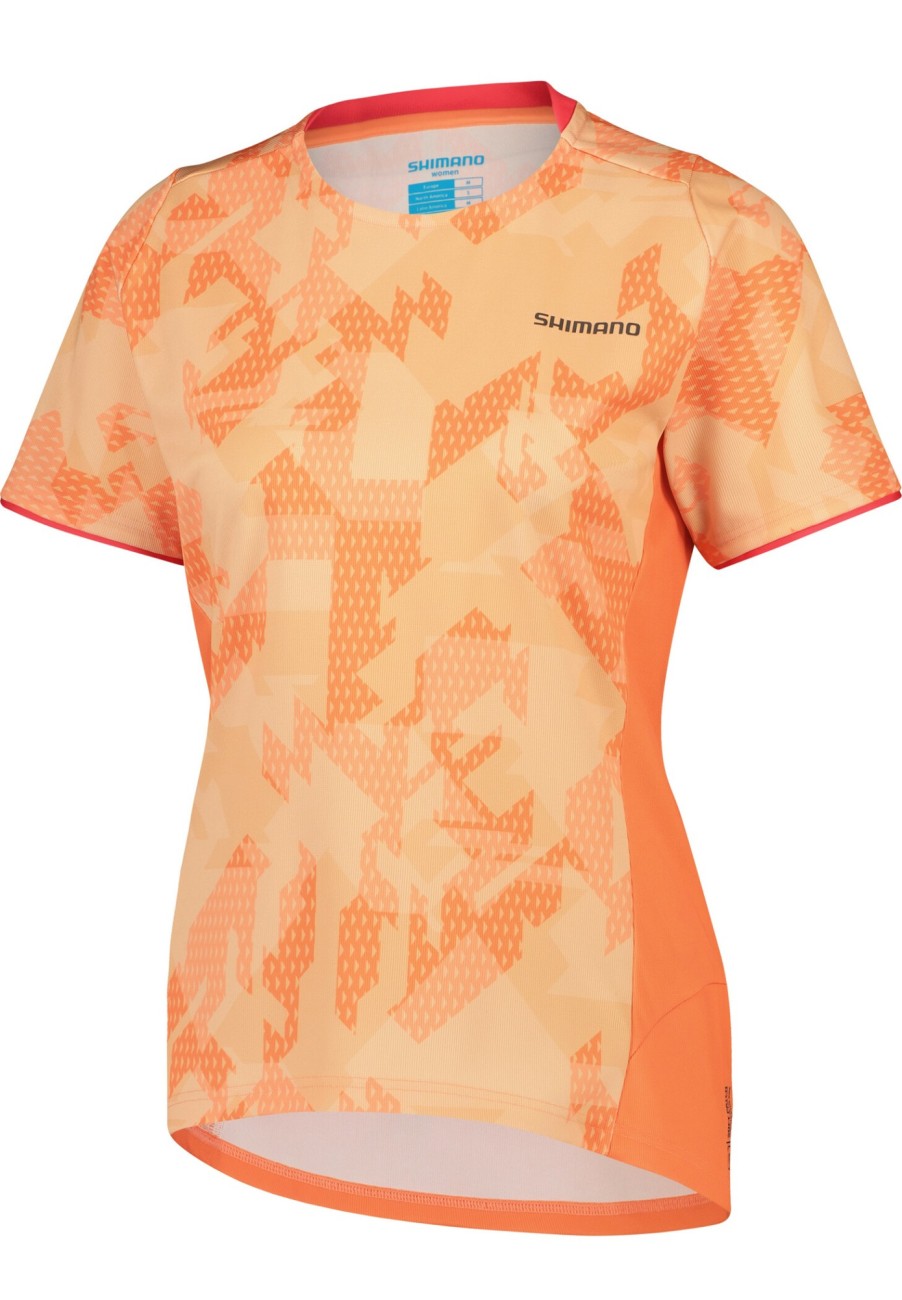 Trikots Kurzarm | Shimano Shimano Maya Kurzarm Trikot Damen Orange