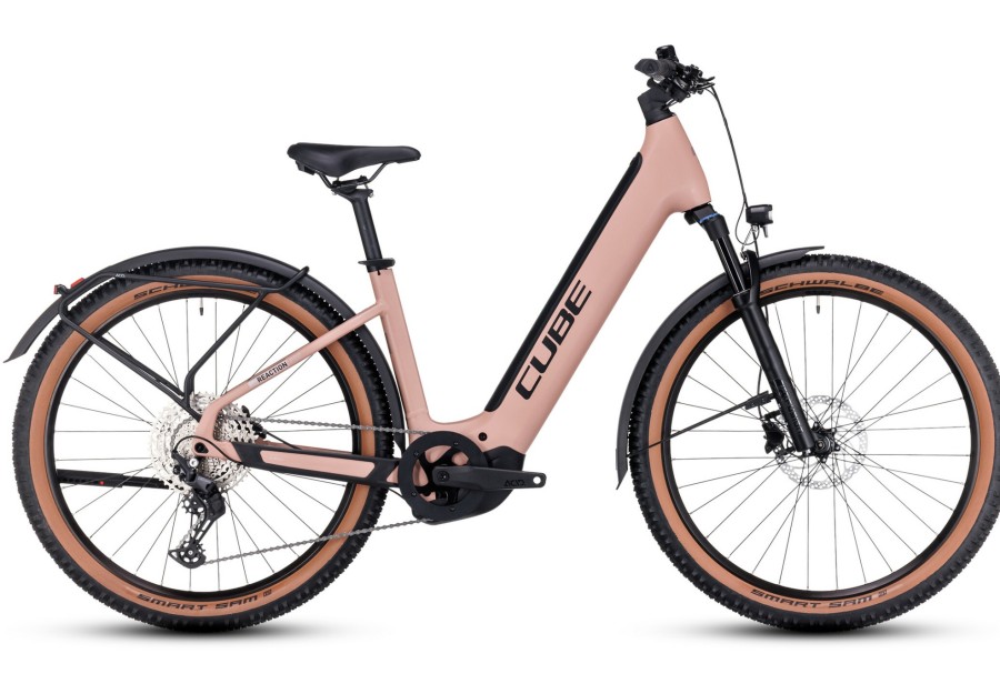 E-Mountainbikes | Cube Cube Reaction Hybrid Pro 625 Allroad Easy Entry Pink