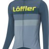 Rennrad Trikots | Löffler Loffler Messenger Mid Langarm Fahrradtrikot Herren Blau