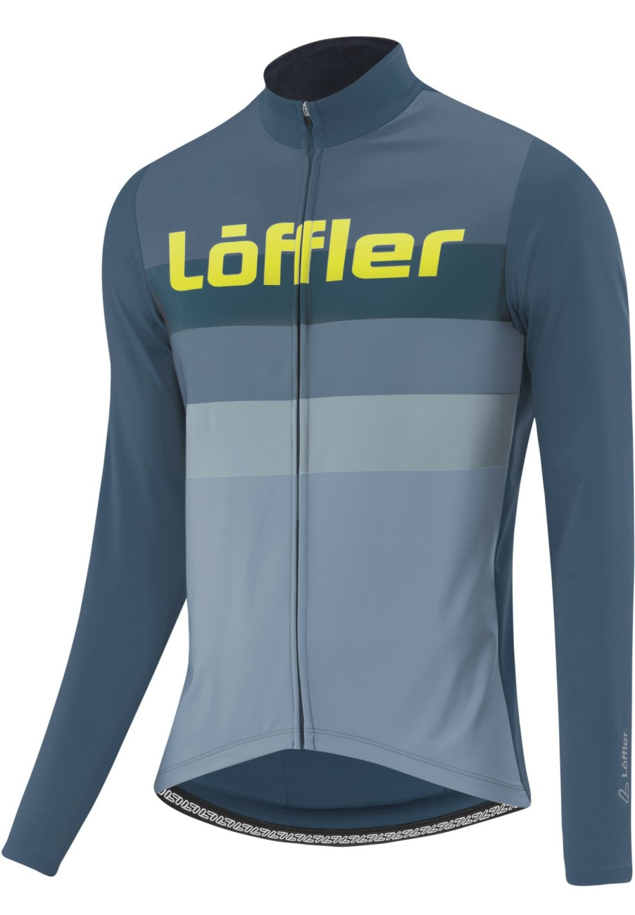 Rennrad Trikots | Löffler Loffler Messenger Mid Langarm Fahrradtrikot Herren Blau