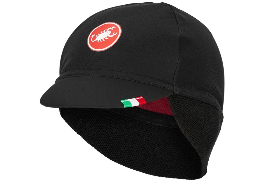 Kopfbedeckungen | Castelli Castelli Difesa Thermo Cap Schwarz/Rot