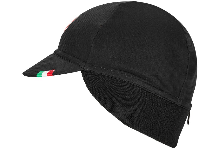 Kopfbedeckungen | Castelli Castelli Difesa Thermo Cap Schwarz/Rot