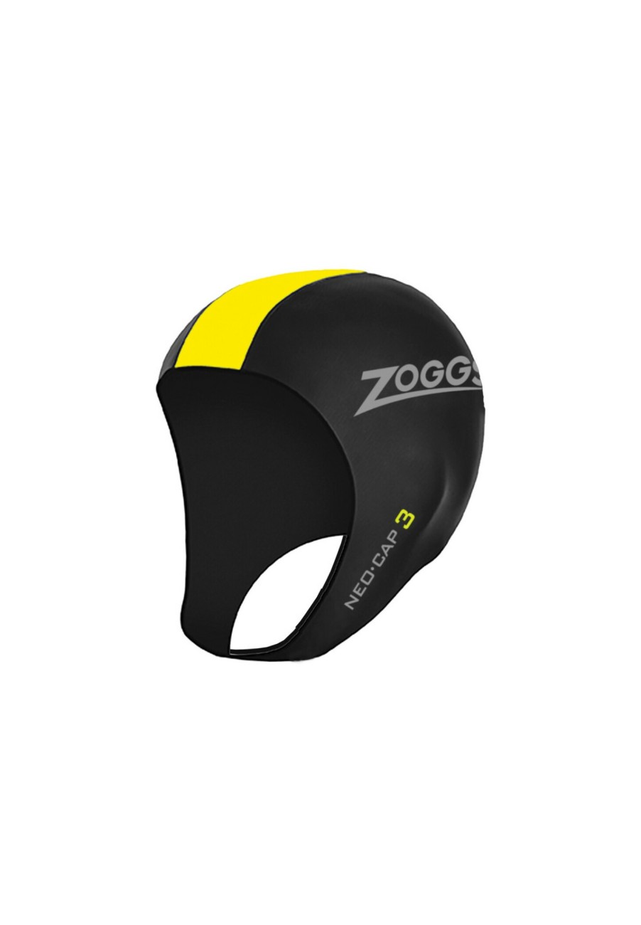 Schwimmkappen | Zoggs Zoggs Neo 3 Cap Schwarz/Gelb