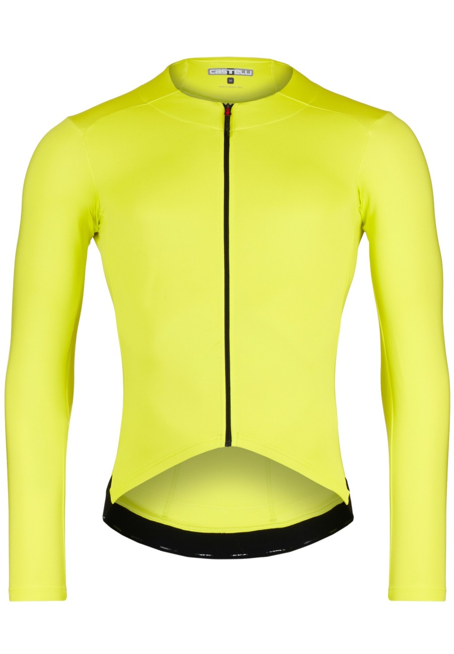 Trikots Langarm | Castelli Castelli Fly Langarm Trikot Herren Gelb