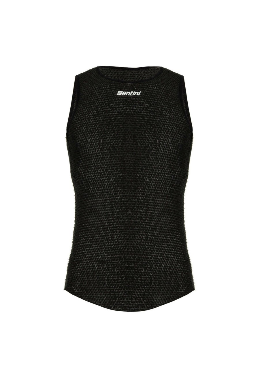 Armellose Shirts | Santini Santini Alpha Baselayer Armellos Herren Schwarz