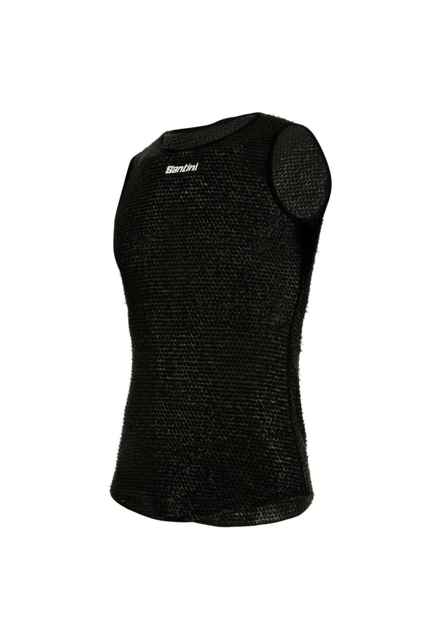 Armellose Shirts | Santini Santini Alpha Baselayer Armellos Herren Schwarz