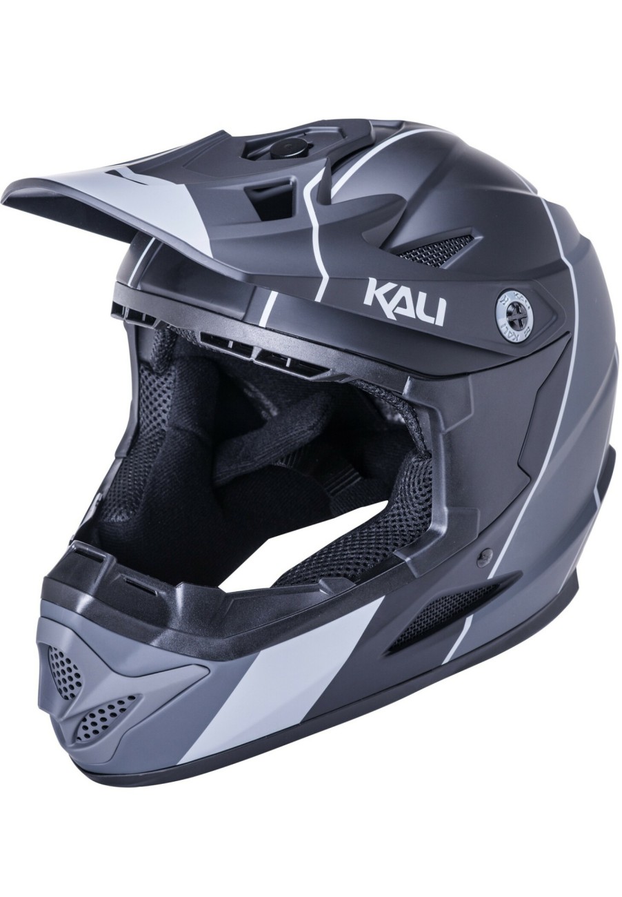 Kinderhelme | Kali Kali Zoka Stripe Helm Jugend Schwarz/Grau