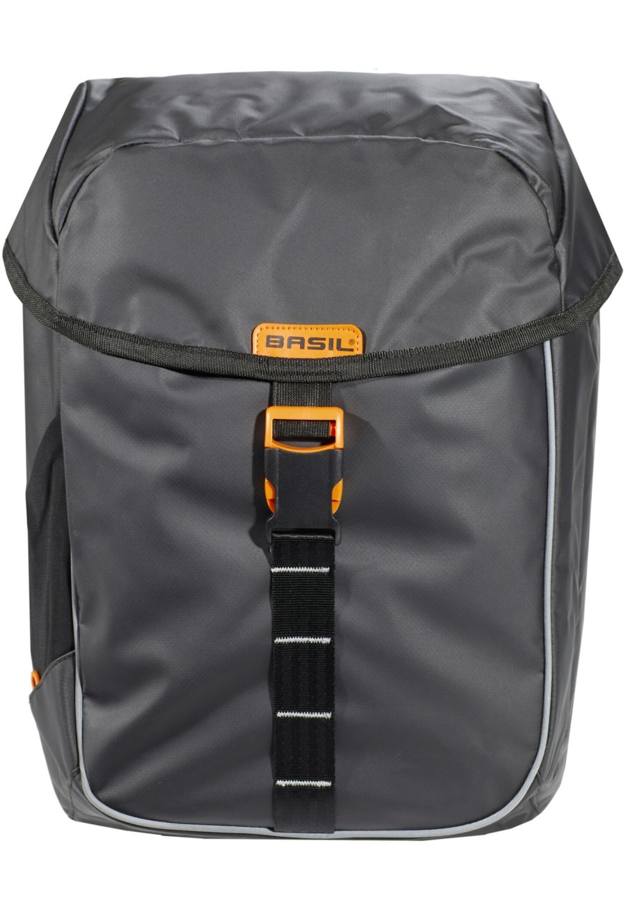 Taschen & Korbe | Basil Basil Miles Tarpaulin Doppelpacktasche 34L Schwarz/Orange