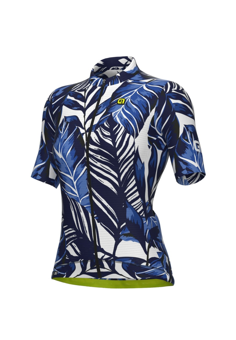 Trikots Kurzarm | Alé Cycling Ale Cycling Leaf Kurzarm Trikot Damen Blau