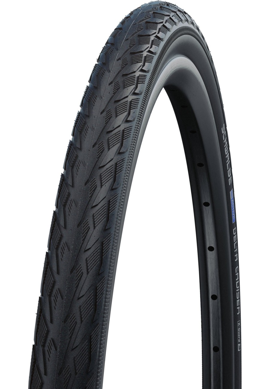 Reifen | SCHWALBE Schwalbe Delta Cruiser Active K-Guard Drahtreifen 26X1 3/8" Schwarz