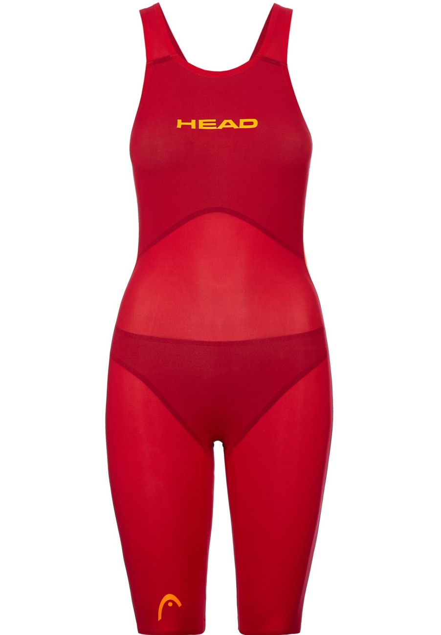 Schwimmbekleidung | Head Head Liquidfire Wiz Open Back Badeanzug Damen Rot