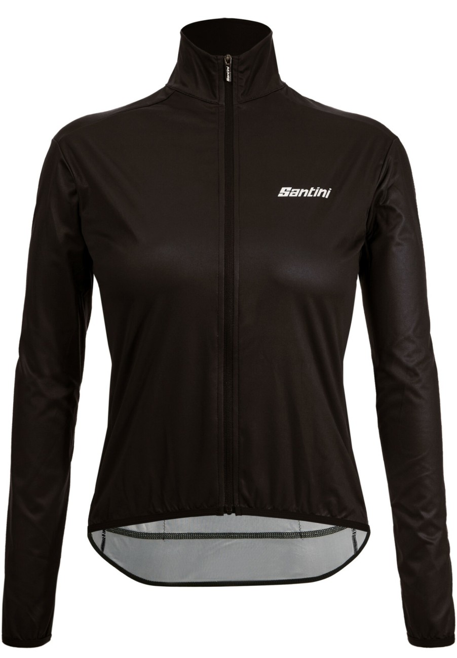 Rennradjacken | Santini Santini Nebula Windbreaker Damen Schwarz