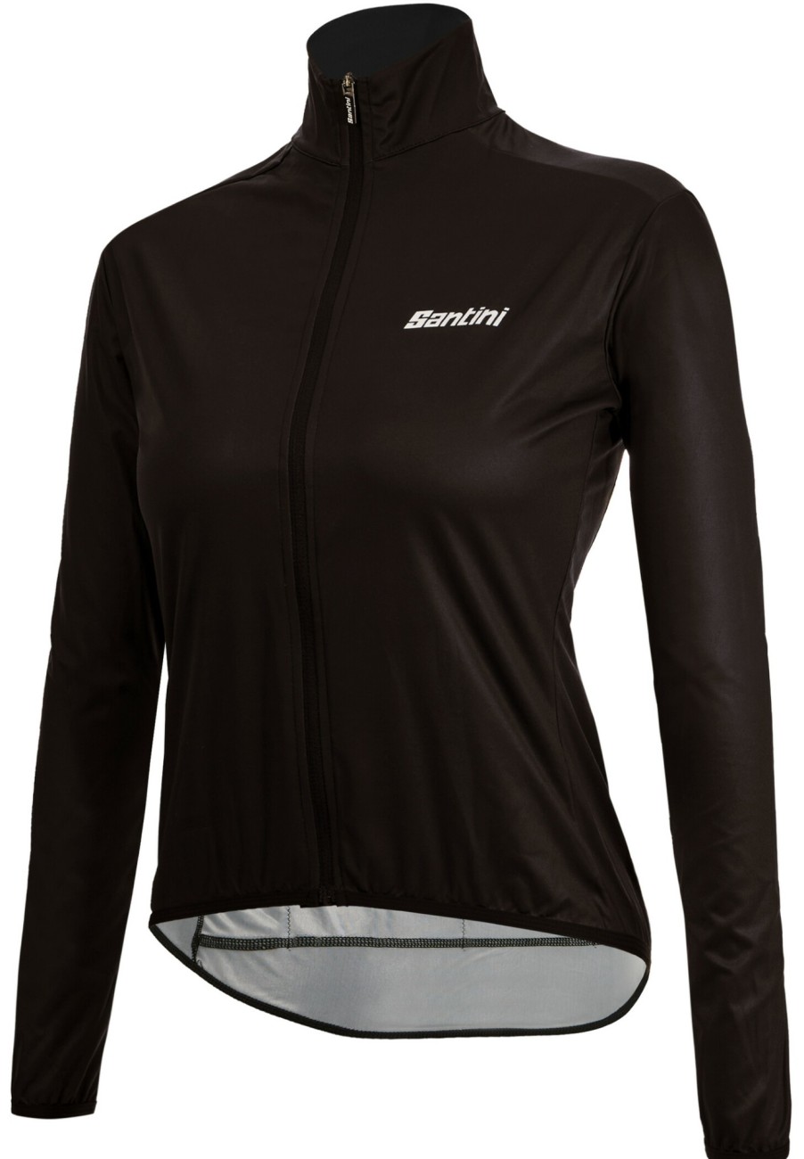 Rennradjacken | Santini Santini Nebula Windbreaker Damen Schwarz