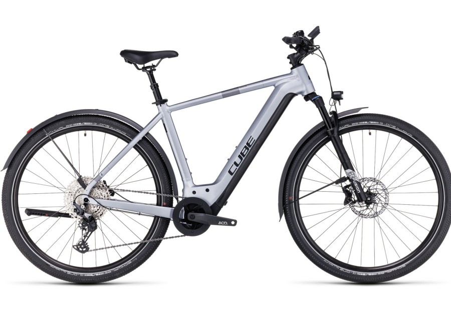 E-Bikes Trekking | Cube Cube Nuride Hybrid Exc 625 Allroad Silber/Schwarz