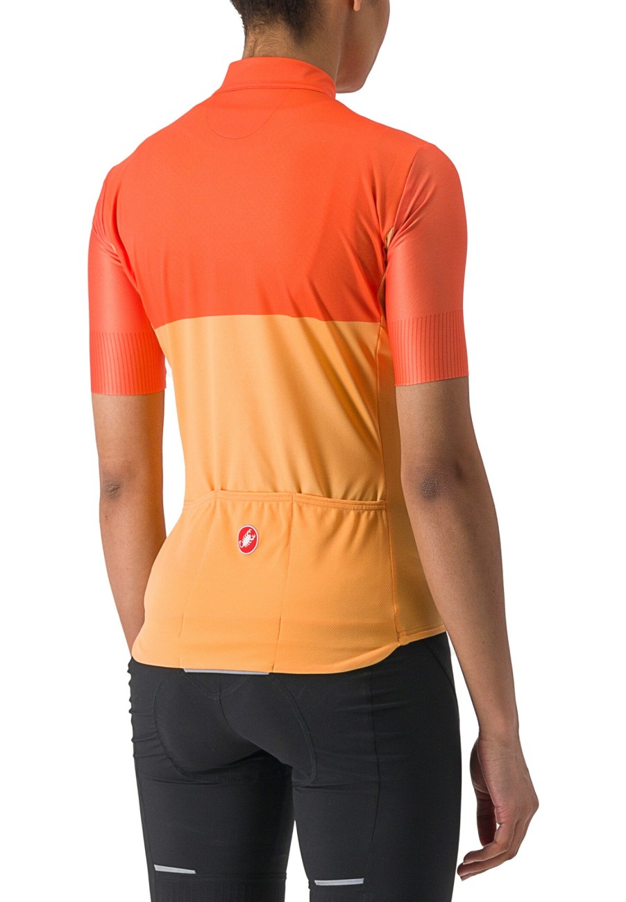 Trikots Kurzarm | Castelli Castelli Velocissima Trikot Damen Orange