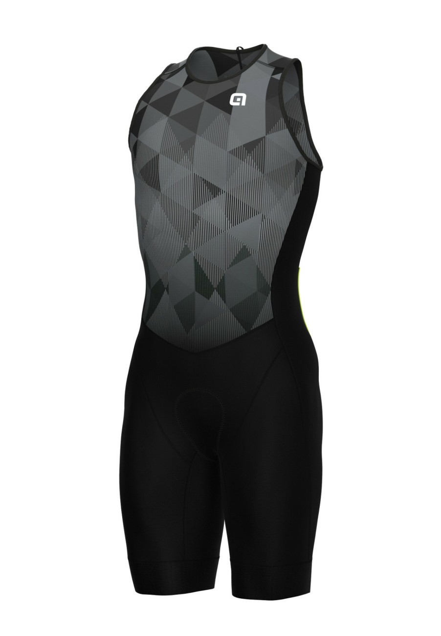 Triathlonanzuge | Alé Cycling Ale Cycling Triathlon Kite Skinsuit Armellos Herren Grau/Schwarz