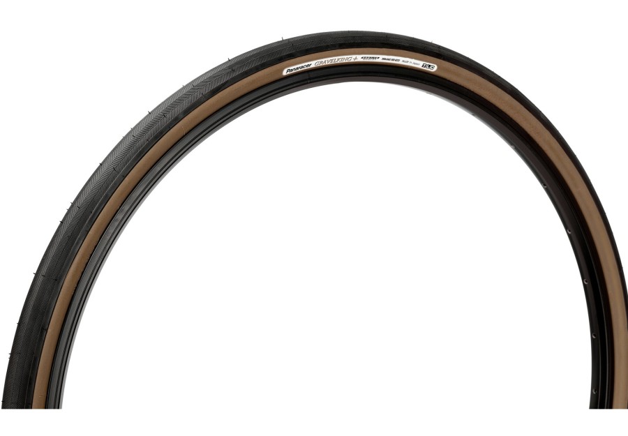 Tubeless | Panaracer Panaracer Gravelking Slick Plus Faltreifen 700X38C Tlc Schwarz/Braun