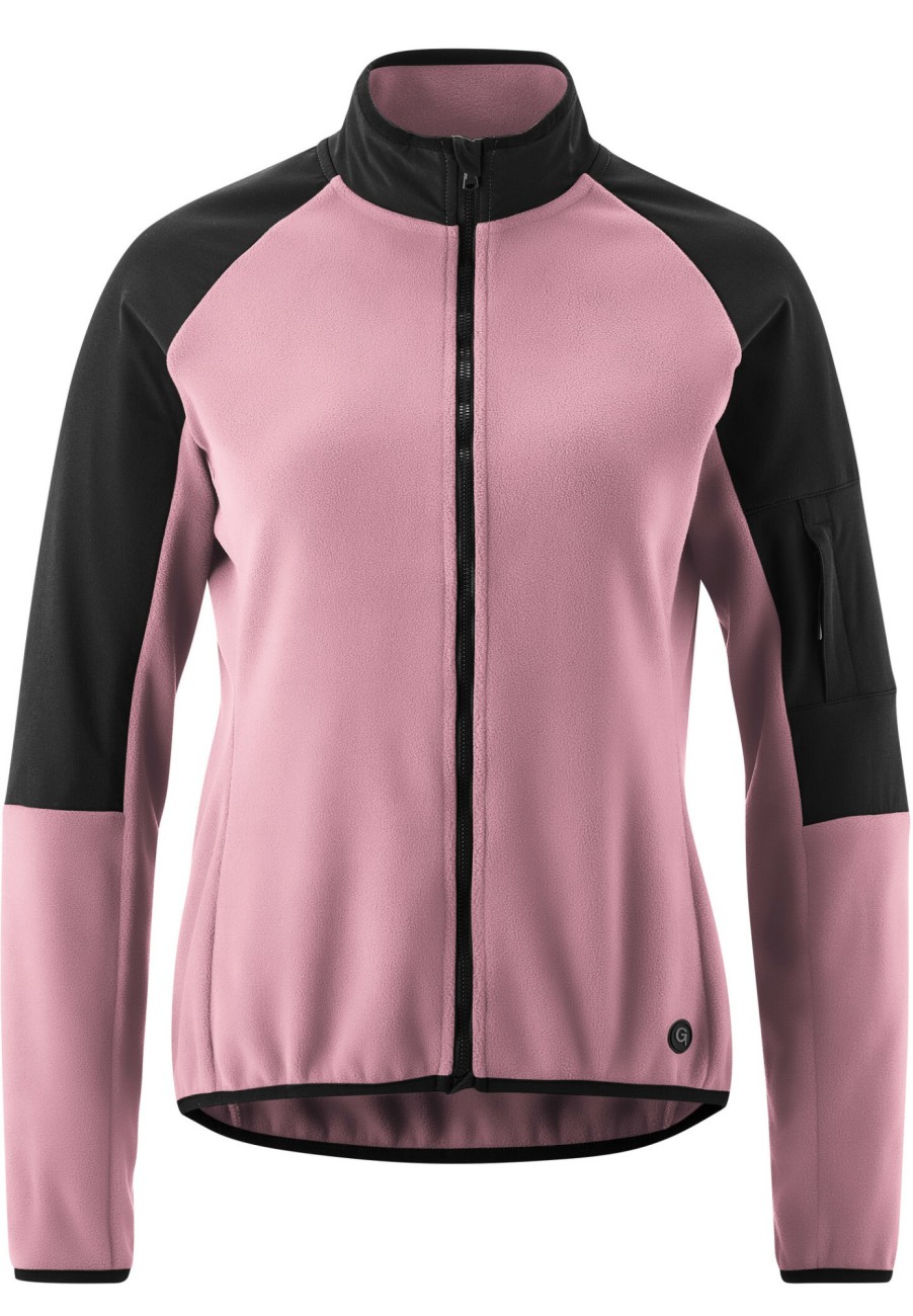 Trikots Langarm | Gonso Gonso Orba Full-Zip Langarm Trikot Damen Pink/Schwarz