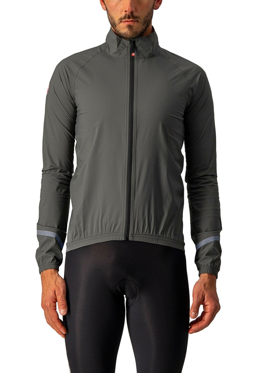 Rennradjacken | Castelli Castelli Emergency 2 Regenjacke Herren Oliv