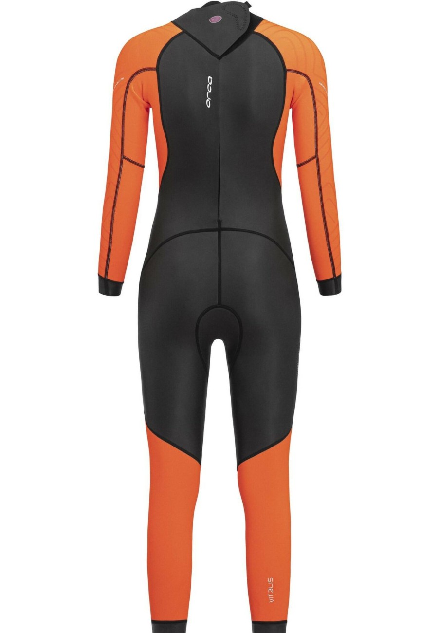 Schwimmbekleidung | ORCA Orca Vitalis Openwater Hi Vis Neoprenanzug Damen Schwarz/Orange