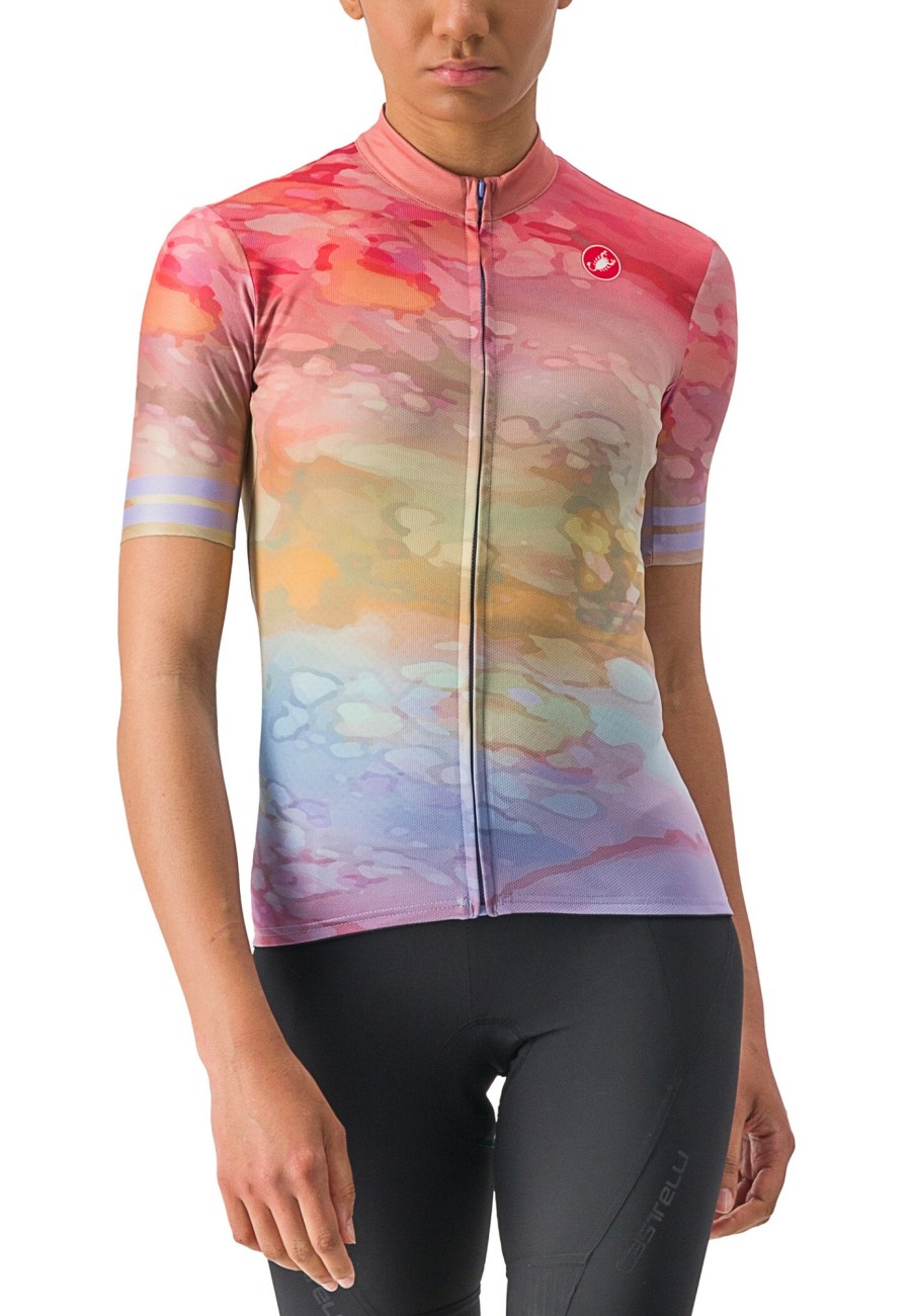 Trikots Kurzarm | Castelli Castelli Marmo Trikot Damen Bunt