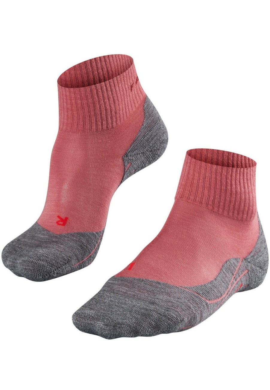 Socken | Falke Falke Tk5 Short Trekking Socken Damen Pink/Grau