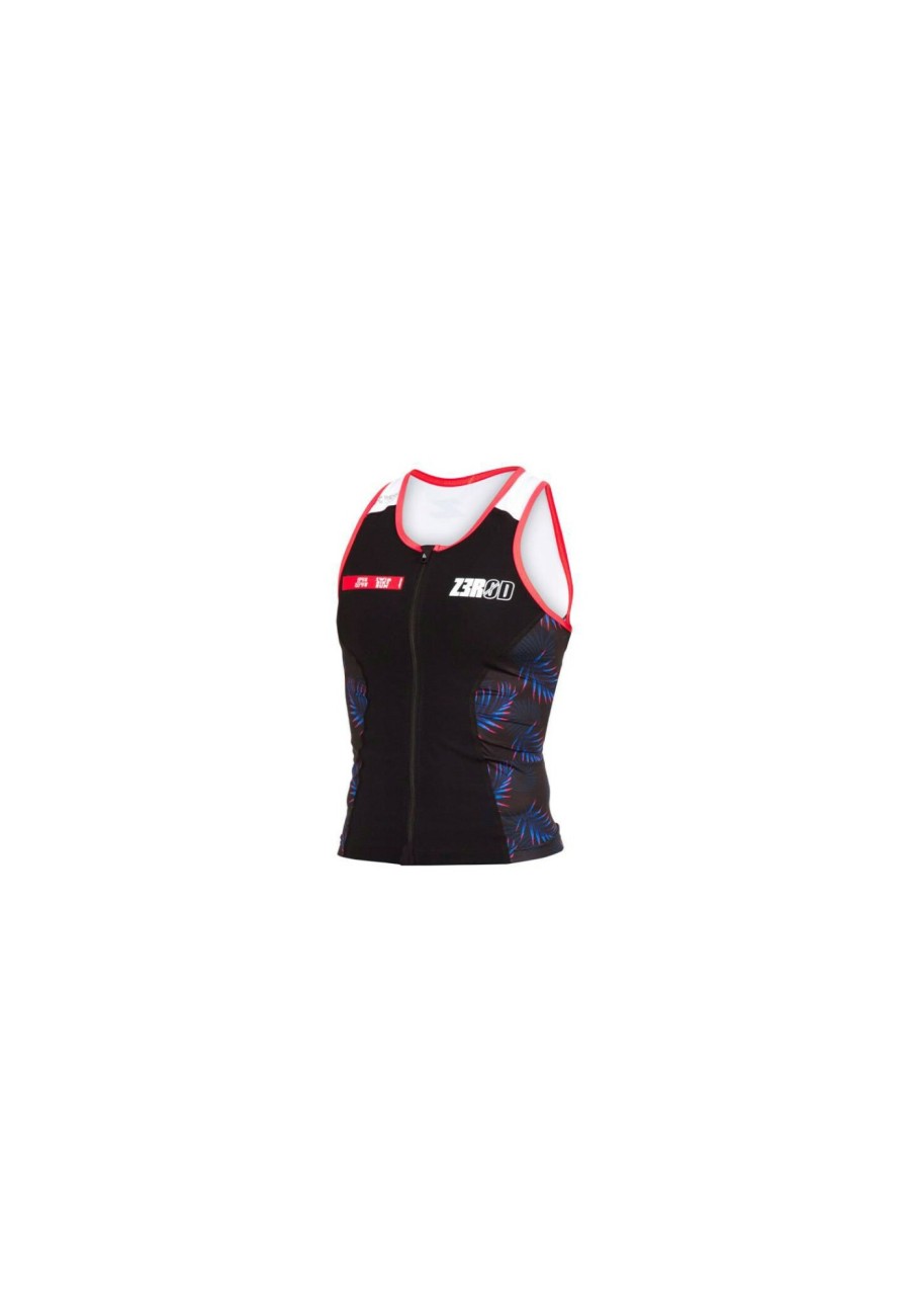 Triathlonanzuge | Z3R0D Z3R0D Racer The Islandk Armelloses Singlet Damen Schwarz/Bunt