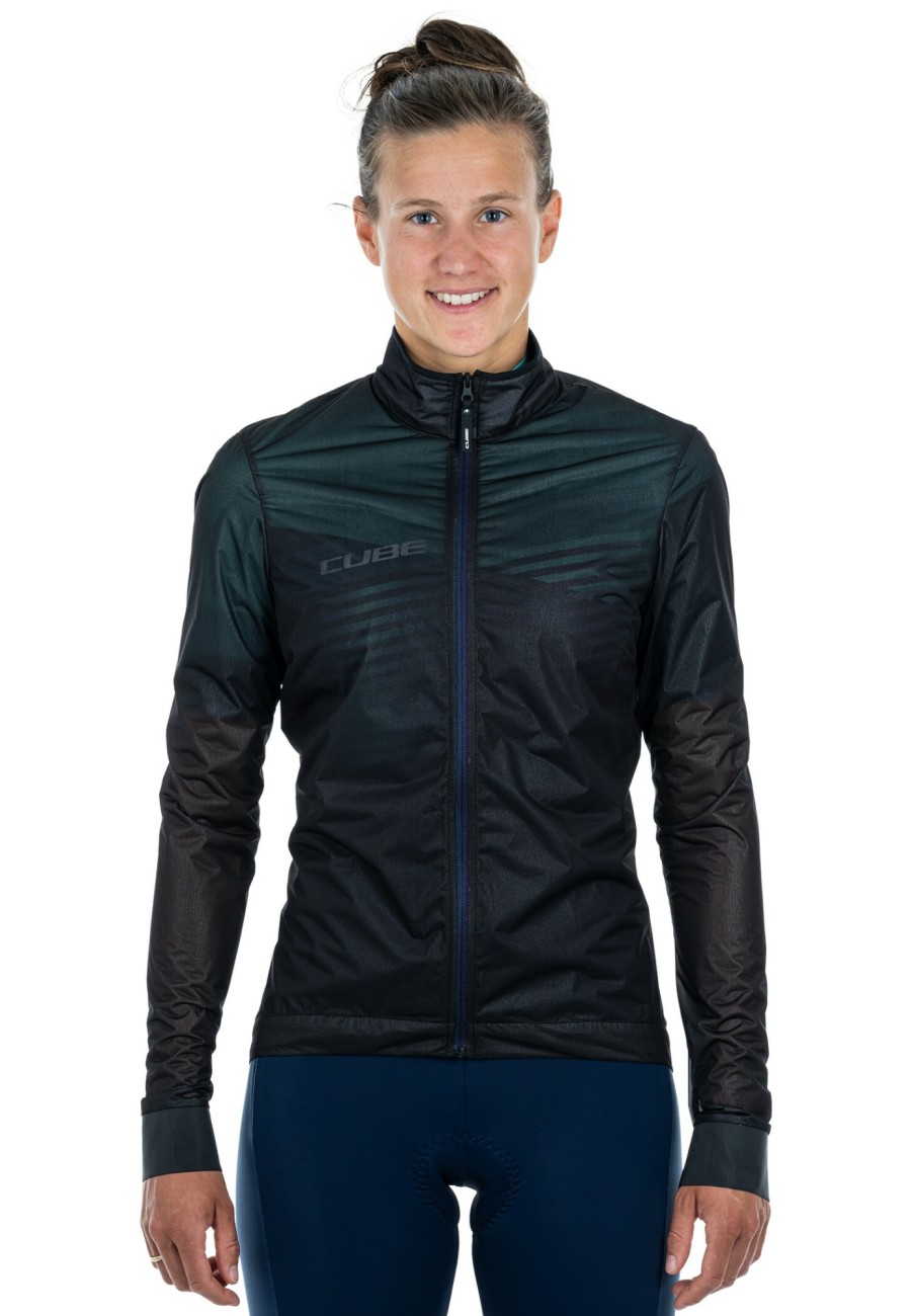 Rennradjacken | Cube Cube Teamline Windjacke Damen Schwarz