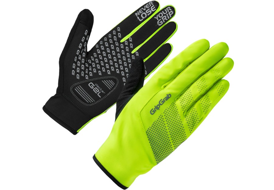 Handschuhe | GripGrab Gripgrab Ride Windproof Hi-Vis Winddichte Mid-Season Handschuhe Gelb