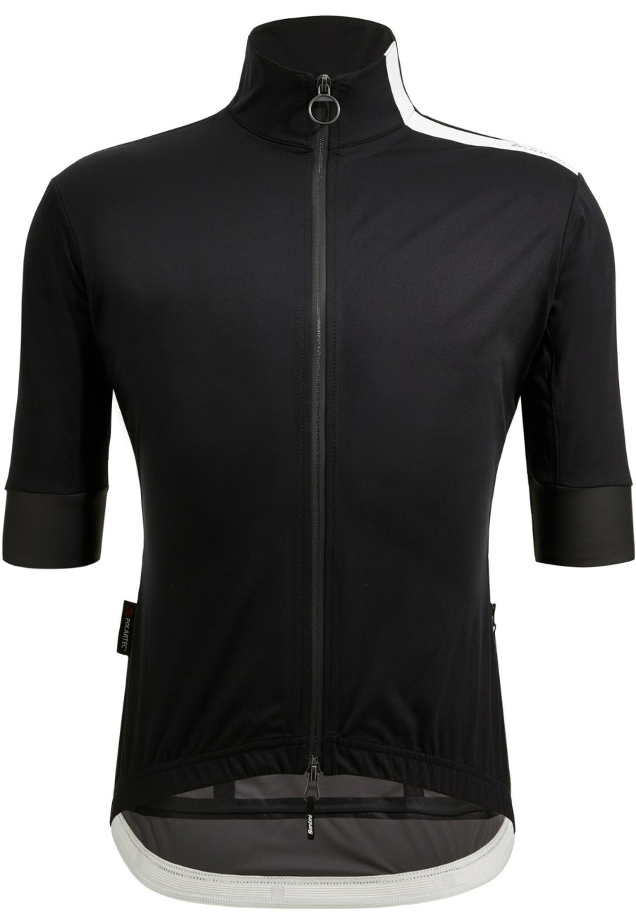 Rennradjacken | Santini Santini Adapt Shell Kurzarm Regenjacke Herren Schwarz