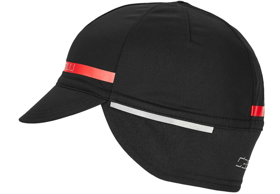 Kopfbedeckungen | Castelli Castelli Difesa 2 Cap Schwarz/Rot