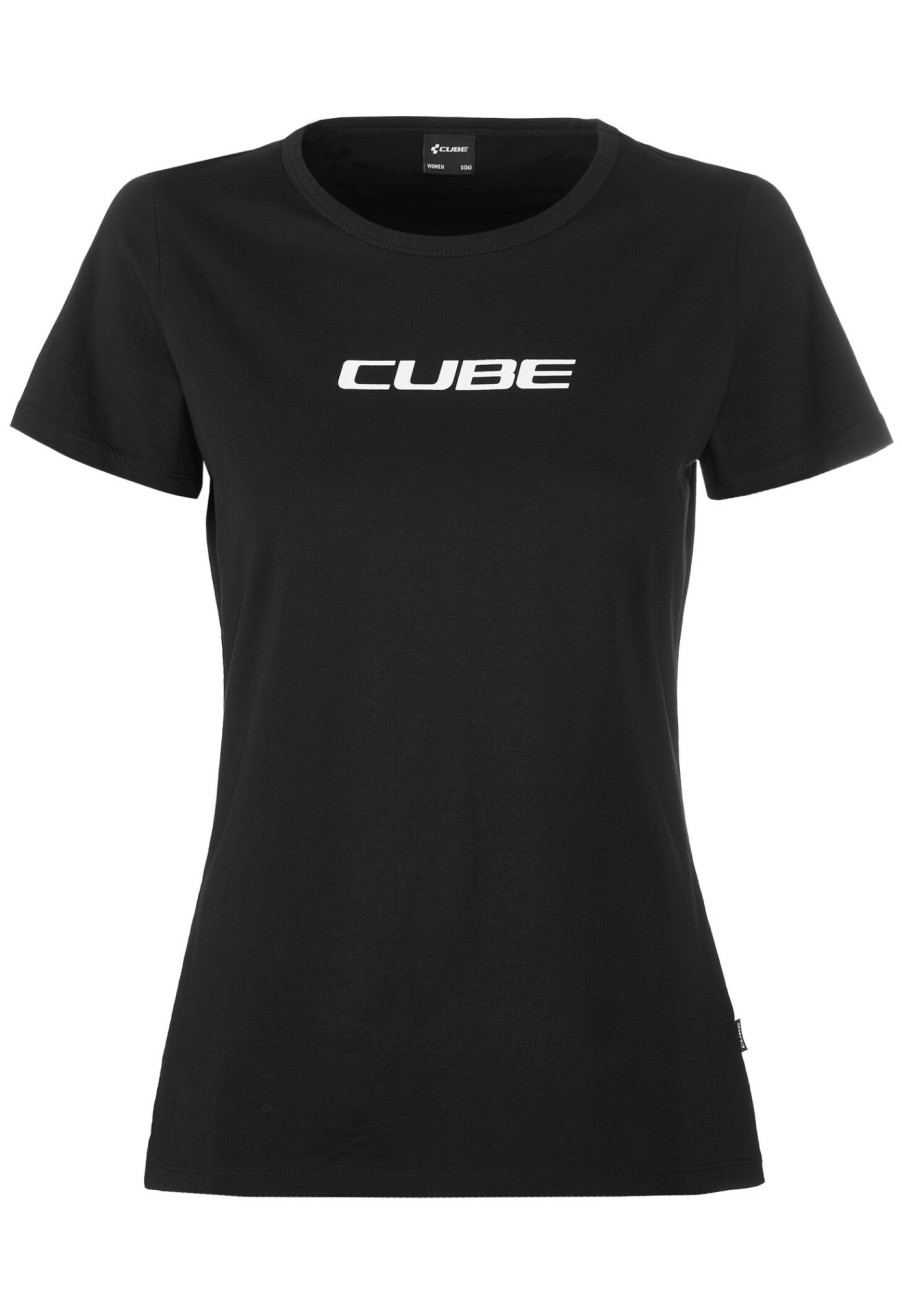 Streetwear | Cube Cube Organic T-Shirt Classic Logo Damen Schwarz