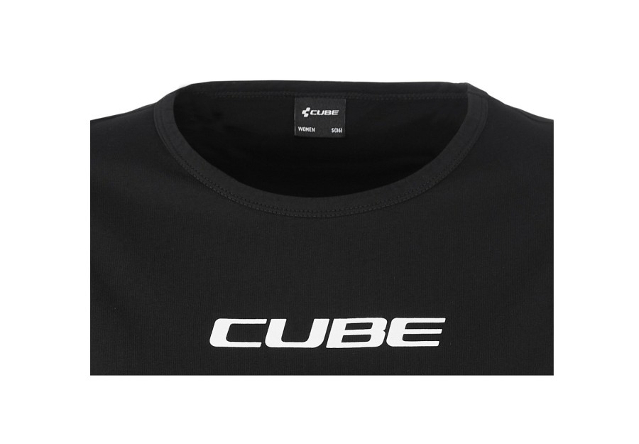 Streetwear | Cube Cube Organic T-Shirt Classic Logo Damen Schwarz