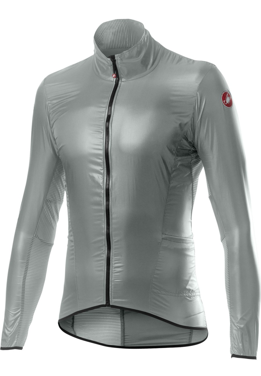 Rennradjacken | Castelli Castelli Aria Shell Jacke Herren Silber