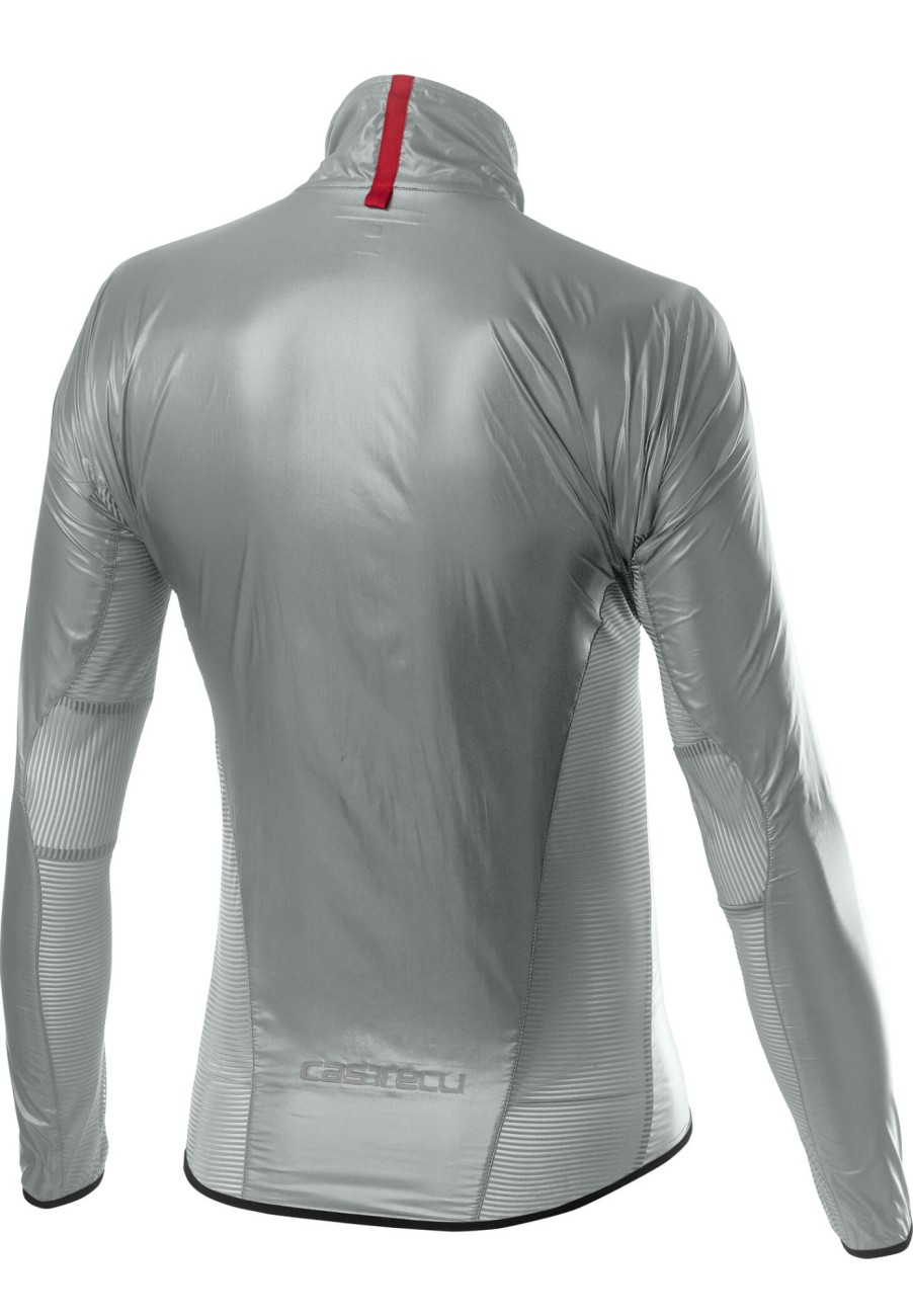 Rennradjacken | Castelli Castelli Aria Shell Jacke Herren Silber